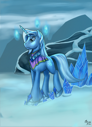 Size: 816x1123 | Tagged: safe, artist:brushstroke, oc, oc only, pony, ice, ponified, solo, winter