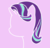 Size: 694x672 | Tagged: safe, artist:violaconcert, derpibooru exclusive, starlight glimmer, pony, g4, bust, female, pink background, portrait, simple background, solo