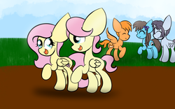 Size: 800x500 | Tagged: safe, artist:sugarcloud12, fluttershy, g4, butterscotch, duality, fruits basket, impossibly large ears, love in kindness, rule 63