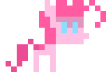 Size: 152x104 | Tagged: safe, artist:dinexistente, pinkie pie, g4, animated, dancing, female, gif, pixel art, simple background, solo, transparent background