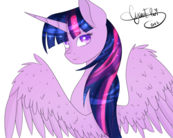 Size: 4000x3200 | Tagged: safe, artist:chipthedoritoqueen, twilight sparkle, alicorn, pony, g4, female, simple background, solo, spread wings, transparent background, twilight sparkle (alicorn)