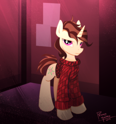 Size: 1266x1357 | Tagged: safe, artist:pedrohander, oc, oc only, pony, unicorn, clothes, solo