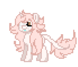 Size: 556x480 | Tagged: safe, artist:kemi, artist:kwemii, oc, oc only, oc:bianca, kirin, pony, pony town, pixel art, simple background, solo, transparent background