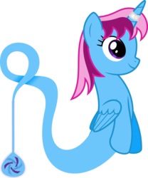 Size: 6400x7692 | Tagged: safe, artist:parclytaxel, oc, oc only, oc:parcly taxel, alicorn, genie, genie pony, pony, ain't never had friends like us, albumin flask, .svg available, absurd resolution, alicorn oc, bottle, horn, horn ring, simple background, smiling, solo, transparent background, vector
