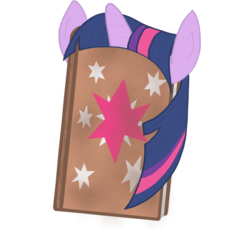 Size: 1024x1024 | Tagged: safe, artist:snake8head, twilight sparkle, alicorn, pony, g4, ambiguous gender, bookhorse, literal, reading is magic, solo, twilight sparkle (alicorn)