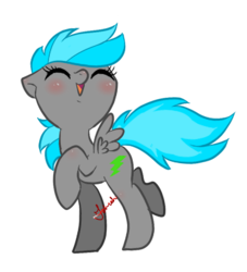 Size: 471x518 | Tagged: safe, artist:cuizhu, oc, oc only, oc:volty, pegasus, pony, blushing, cute, female, head up, mare, pegasus oc, simple background, solo, transparent background, wings