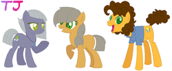 Size: 900x371 | Tagged: safe, artist:nahoge-trash, cheese sandwich, limestone pie, oc, oc:rock candy, earth pony, pony, g4, crack shipping, female, male, mare, offspring, parent:cheese sandwich, parent:limestone pie, parents:limewich, ship:limewich, shipping, simple background, straight, white background