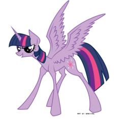 Size: 1143x1076 | Tagged: safe, artist:basykail, twilight sparkle, alicorn, pony, g4, female, lanky, simple background, skinny, solo, spread wings, thin, transparent background, twilight sparkle (alicorn)