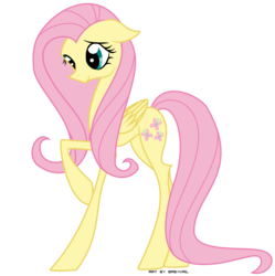 Size: 1182x1189 | Tagged: safe, artist:basykail, fluttershy, pony, g4, concave belly, female, lanky, raised hoof, simple background, skinny, solo, tall, thin, transparent background