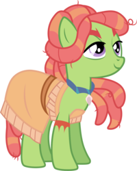 Size: 1001x1252 | Tagged: safe, artist:cloudy glow, tree hugger, earth pony, pony, g4, clothes, clothes swap, cosplay, costume, disney, female, hippie, mare, pocahontas, raised hoof, simple background, solo, transparent background, vector