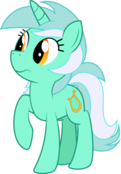 Size: 1805x2597 | Tagged: safe, artist:derphed, lyra heartstrings, pony, unicorn, g4, female, raised hoof, simple background, solo, transparent background, vector