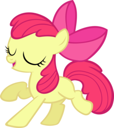 Size: 2960x3311 | Tagged: safe, artist:ironm17, apple bloom, g4, somepony to watch over me, dancing, eyes closed, female, high res, simple background, singing, solo, transparent background, vector