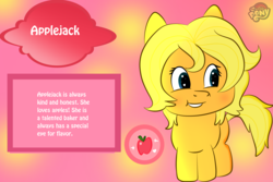 Size: 3000x2000 | Tagged: safe, applejack, g4, female, high res, logo, reference sheet, solo