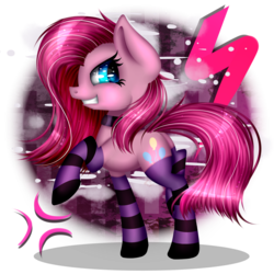 Size: 1861x1861 | Tagged: safe, artist:lixthefork, pinkie pie, g4, clothes, female, pinkamena diane pie, socks, solo