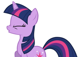 Size: 1600x1160 | Tagged: safe, screencap, twilight sparkle, pony, unicorn, dragonshy, g4, background removed, eyes closed, female, mare, ms paint, simple background, solo, unicorn twilight, white background