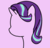 Size: 694x672 | Tagged: safe, artist:violaconcert, derpibooru exclusive, starlight glimmer, g4, bust, female, pink background, portrait, simple background, solo