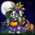 Size: 3000x3000 | Tagged: safe, artist:confetticakez, oc, oc only, bat, cat, dragon, pony, clothes, costume, cute, floppy ears, full moon, halloween, high res, holiday, jack-o-lantern, looking up, moon, mouth hold, night, night sky, nom, pumpkin, pumpkin bucket, sitting, smiling, solo, spyro the dragon, spyro the dragon (series), stars, unshorn fetlocks, weapons-grade cute