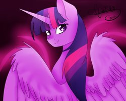 Size: 1000x800 | Tagged: safe, artist:sprinkledashyt, twilight sparkle, alicorn, pony, g4, female, looking at you, solo, twilight sparkle (alicorn)