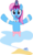 Size: 6400x10582 | Tagged: safe, artist:parclytaxel, oc, oc only, oc:parcly taxel, genie, genie pony, ain't never had friends like us, albumin flask, .svg available, absurd resolution, armband, bottle, bracelet, ear piercing, earring, gem, hooves in air, horn, horn ring, jewelry, looking at you, magic, necklace, piercing, platinum, saddle arabia, sand, sapphire, shantae, simple background, smiling, solo, transparent background, vector, waistband, wingless
