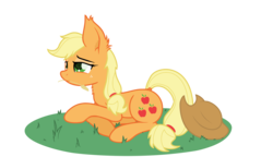Size: 14520x8370 | Tagged: safe, artist:starstridepony, applejack, g4, absurd resolution, cowboy hat, cute, female, food, hat, hat off, lying down, simple background, solo, straw in mouth, transparent background, wheat