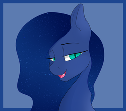 Size: 1700x1500 | Tagged: safe, artist:cold blight, princess luna, pony, g4, cute, fangs, female, missing horn, solo