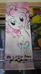 Size: 800x1440 | Tagged: safe, artist:mlp-frank, pinkie pie, g4, banner, irl, photo, solo