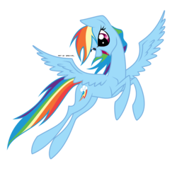 Size: 1245x1204 | Tagged: safe, artist:basykail, rainbow dash, g4, female, flying, simple background, slender, solo, thin, transparent background