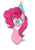 Size: 3138x4428 | Tagged: safe, artist:cosmicchrissy, pinkie pie, earth pony, pony, g4, bust, female, grin, hat, high res, party hat, portrait, simple background, smiling, solo, white background