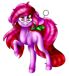 Size: 1966x2143 | Tagged: safe, artist:immagoddampony, oc, oc only, oc:mey, original species, closed species, cocktail colt, female, mare, raised hoof, simple background, smiling, solo, transparent background