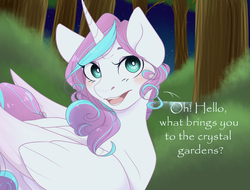 Size: 1396x1063 | Tagged: safe, artist:flurryheart-thoughts, princess flurry heart, alicorn, pony, g4, ask, female, looking at you, older, older flurry heart, solo, talking to viewer, tumblr