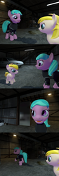 Size: 1400x4184 | Tagged: safe, artist:soad24k, oc, oc only, oc:chipper leaf, oc:flash bang, pony, 3d, cyoa, cyoa:filly adventure, female, filly, gmod, high res, mare