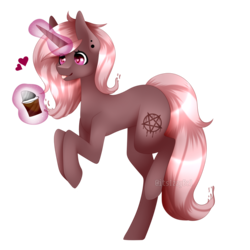 Size: 1024x1024 | Tagged: safe, artist:itsizzybel, oc, oc only, pony, unicorn, female, heart, magic, mare, simple background, solo, tongue out, transparent background