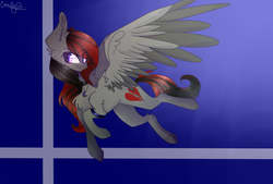 Size: 1496x1011 | Tagged: safe, artist:erinartista, oc, oc only, oc:streak set, pegasus, pony, flying, solo