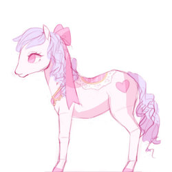 Size: 540x540 | Tagged: dead source, safe, artist:frali, pony, bow, hair bow, homestuck, maplehoof, saddle, solo, tack