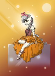 Size: 760x1051 | Tagged: safe, artist:iduchan, oc, oc only, oc:mirror dust, earth pony, anthro, unguligrade anthro, anthro oc, clothes, dress, solo