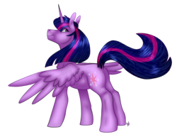 Size: 3033x2337 | Tagged: safe, artist:kobayashi-maruu, twilight sparkle, alicorn, pony, g4, butt, female, high res, plot, simple background, solo, transparent background, twilight sparkle (alicorn)