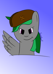Size: 722x1011 | Tagged: safe, artist:surplusflow, oc, oc only, pegasus, pony, female, mare, pirate, solo