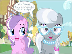 Size: 800x600 | Tagged: safe, artist:flash equestria photography, diamond tiara, silver spoon, earth pony, pony, g4, female, filly, foal, glasses, jewelry, necklace, pearl necklace, surprised