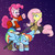 Size: 1024x1024 | Tagged: safe, artist:yoshimarsart, fluttershy, pinkie pie, rainbow dash, g4, clothes, cosplay, costume, finn (star wars), poe dameron, rey, star wars, star wars: the force awakens, watermark