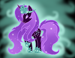 Size: 800x622 | Tagged: safe, artist:purpleloverpony, amethyst star, sparkler, pony, unicorn, g4, female, hoof shoes, nightmarified, raised hoof, solo