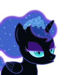 Size: 800x800 | Tagged: safe, artist:bradleyeighth, nightmare moon, g4, annoyed, author:8th-sin, author:eighth, bubble, cute, female, filly, moonie, nightmare moon is not impressed, nightmare moon is unimpressed, nightmare woon, solo, transparent background, unamused, unimpressed