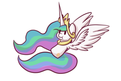 Size: 1500x1000 | Tagged: safe, artist:lyres-art, princess celestia, alicorn, pony, g4, :t, chibi, female, mare, simple background, solo, spread wings, transparent background