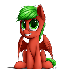 Size: 1461x1503 | Tagged: safe, artist:deltauraart, oc, oc only, pegasus, pony, grin, male, simple background, smiling, solo, stallion, white background