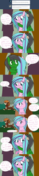 Size: 1280x5730 | Tagged: safe, artist:hummingway, oc, oc only, oc:feather hummingway, oc:swirly shells, ask-humming-way, dialogue, forest, high res, tumblr, tumblr comic