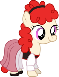 Size: 1001x1307 | Tagged: safe, artist:cloudy glow, twist, earth pony, pony, g4, clothes, clothes swap, cosplay, costume, crossover, cute, disney, dress, eilonwy, female, filly, foal, simple background, smiling, solo, standing, the black cauldron, transparent background, twistabetes, vector