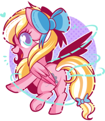 Size: 1000x1155 | Tagged: safe, artist:xwhitedreamsx, oc, oc only, oc:bay breeze, pegasus, pony, bow, commission, cute, female, hair bow, heart eyes, looking back, mare, ocbetes, open mouth, rear view, simple background, smiling, solo, transparent background, wingding eyes