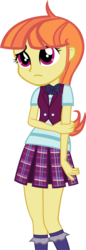Size: 889x2571 | Tagged: safe, artist:ironm17, edit, citrus blush, equestria girls, g4, clothes, crystal prep academy uniform, cute, equestria girls-ified, female, pleated skirt, school uniform, simple background, skirt, socks, solo, transparent background, vector