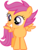 Size: 4453x5885 | Tagged: safe, artist:itchykitchy, scootaloo, pegasus, pony, g4, absurd resolution, cute, cutealoo, female, filly, foal, grin, simple background, smiling, solo, spread wings, transparent background, vector