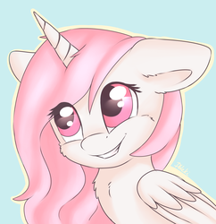 Size: 3000x3100 | Tagged: safe, artist:dbleki, princess celestia, pony, g4, cewestia, chest fluff, cute, cutelestia, female, filly, floppy ears, fluffy, fluffyball, high res, pink-mane celestia, smiling, solo, younger