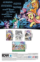 Size: 630x969 | Tagged: safe, artist:andy price, idw, applejack, fluttershy, pinkie pie, princess celestia, rainbow dash, rarity, spike, starlight glimmer, twilight sparkle, alicorn, pony, chaos theory (arc), friendship is magic #50, g4, ponies of dark water, spoiler:comic, accord (arc), advertisement, conclusion: and chaos into the order came, evil mane six, idw advertisement, mane six, twilight sparkle (alicorn)